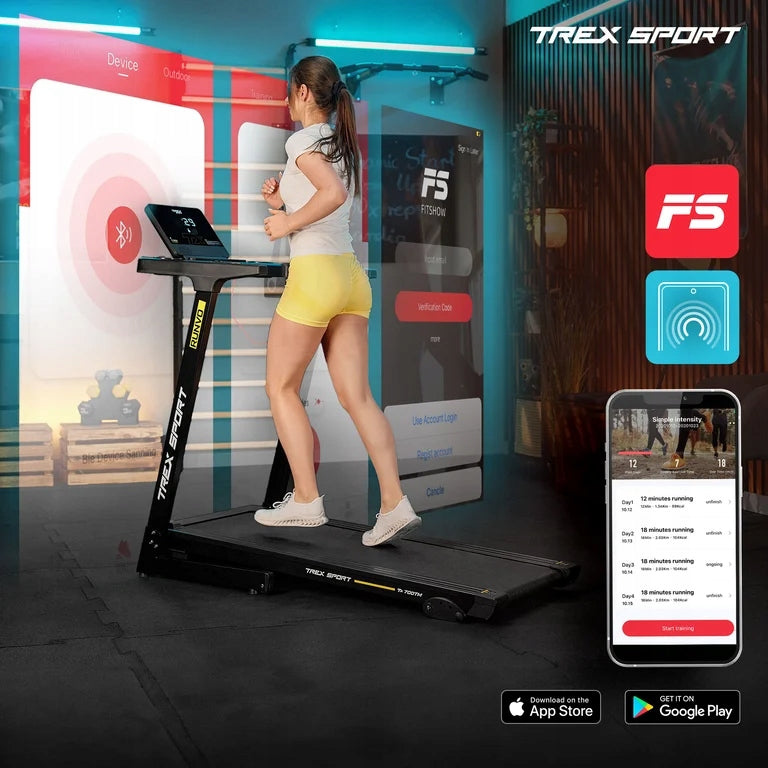 Electric Treadmill Folding Household 16 km Slope Angle RUNVO TREX SPORT Brand Trex Sport