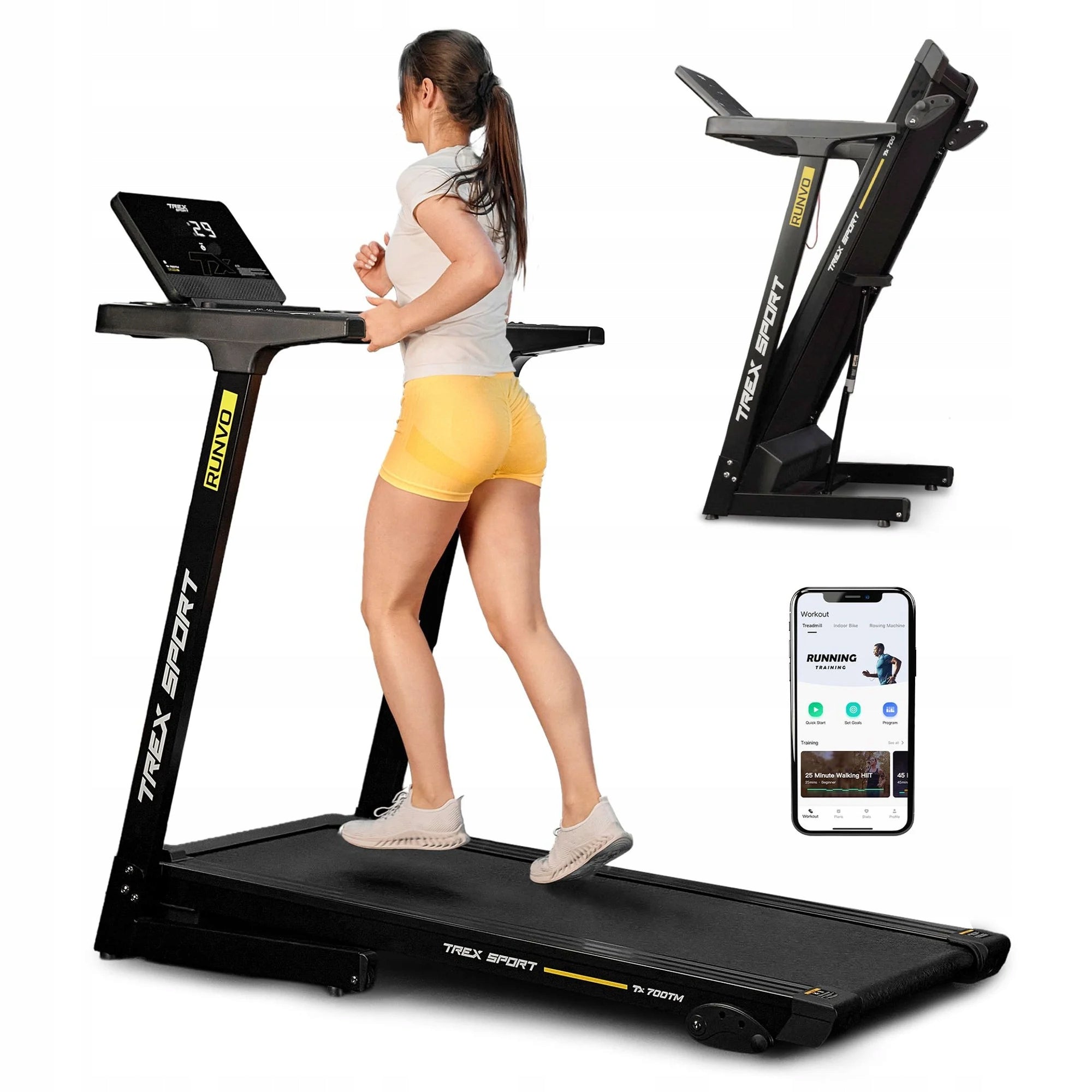 Electric Treadmill Folding Household 16 km Slope Angle RUNVO TREX SPORT
