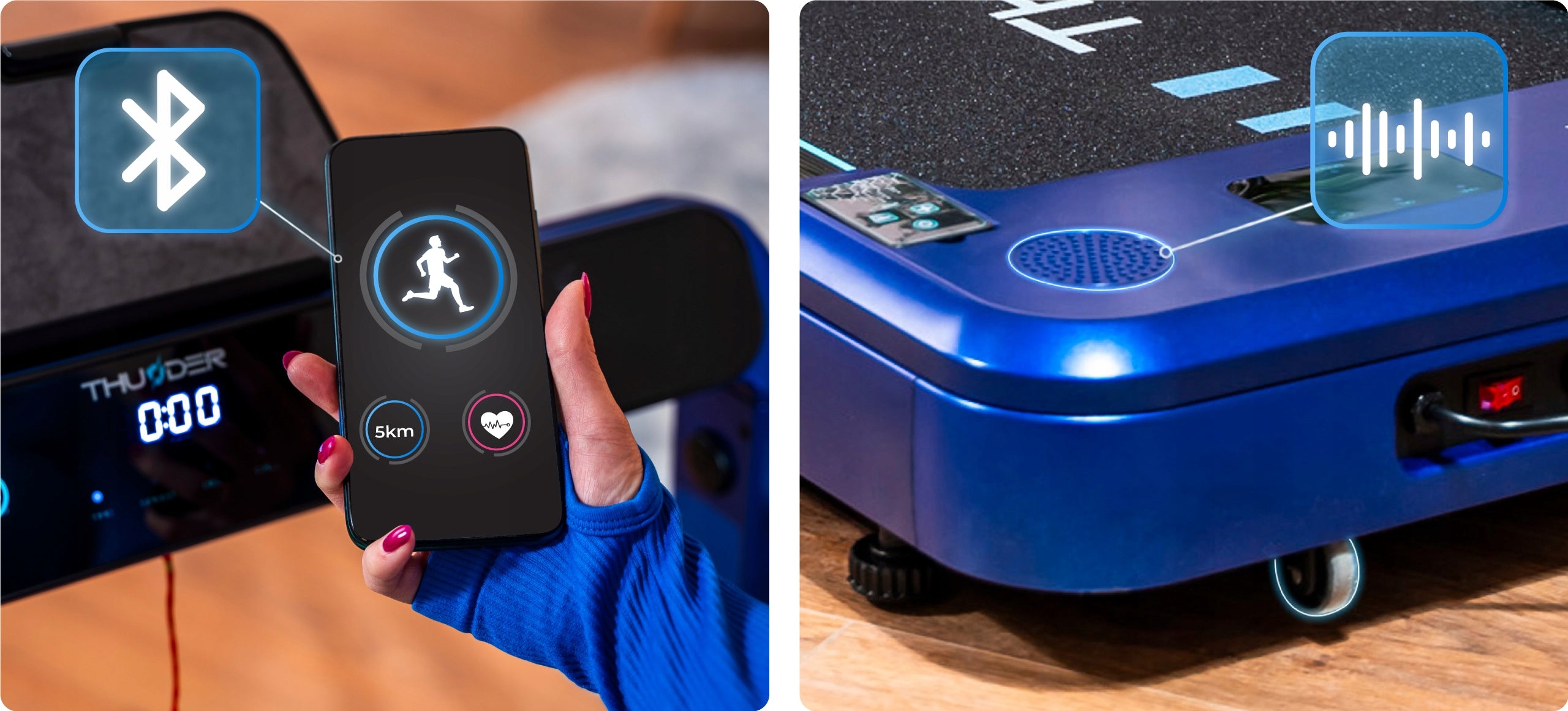 Electric Treadmill for Walking Under Desk Bed 14cm 14km/h RACE THUNDER Measurements training duration distance speed burned calories