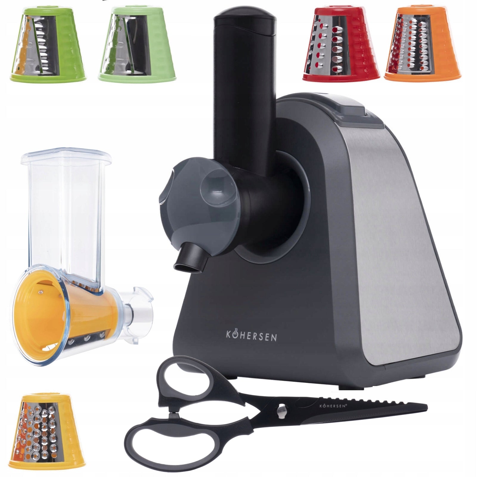 Electric Vegetable Slicer, Ice Cream Maker, French Fry Maker, Kohersen + SCISSORS