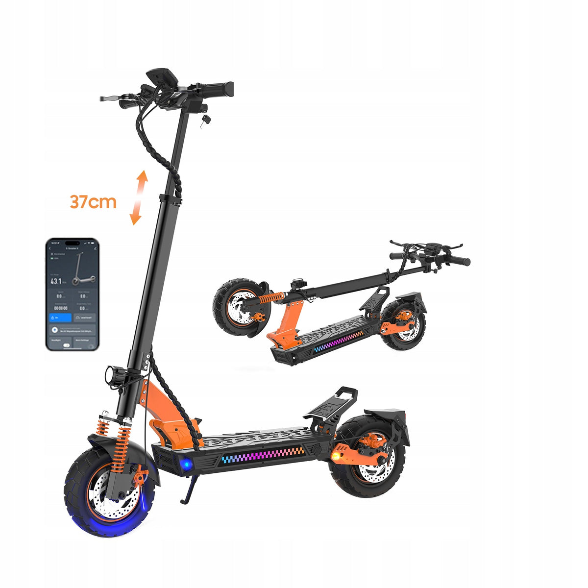Electric Vehicle 1000W 48V 13Ah 45km/h 45km APP Women's/Male TOFUN E3S