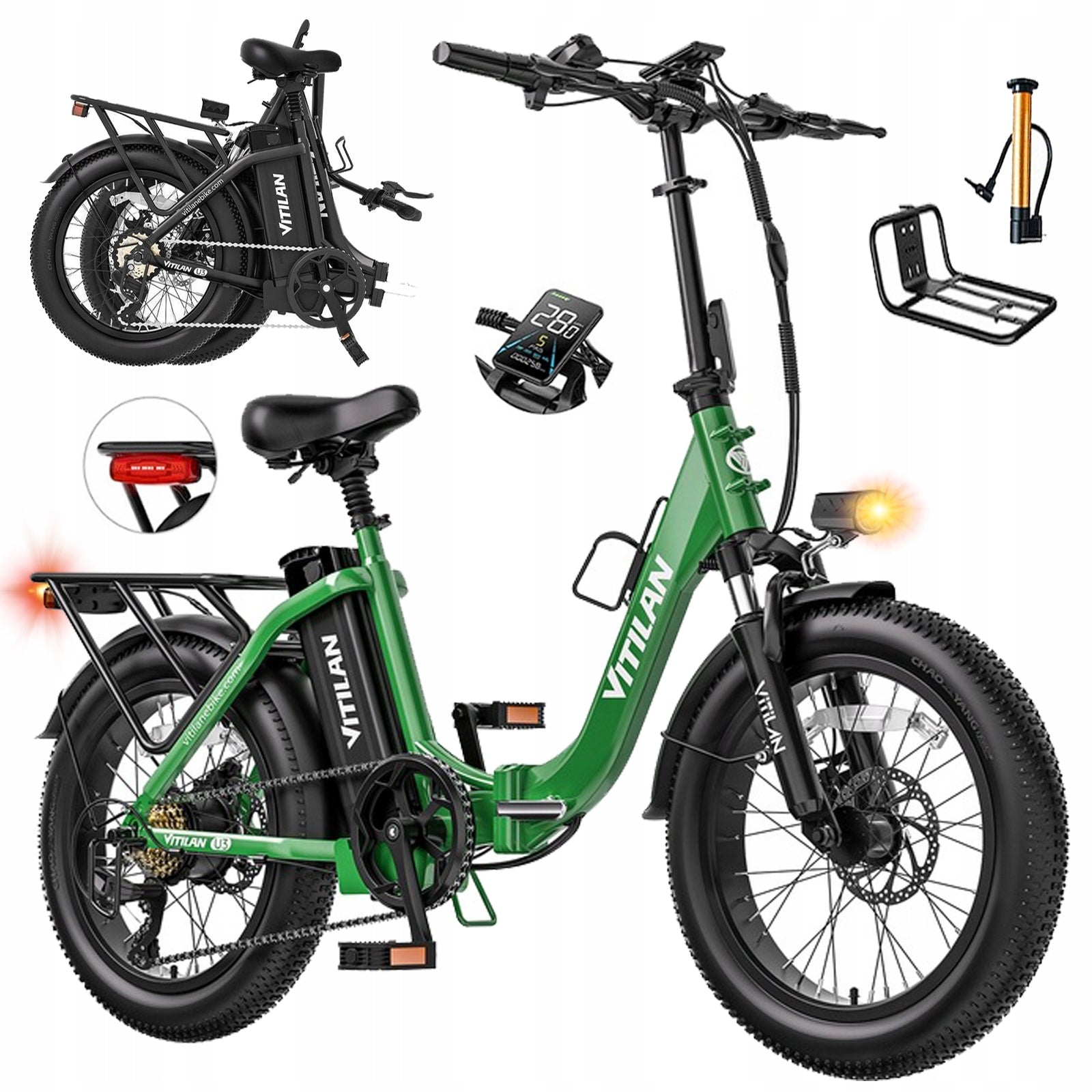 Electric Vehicle City VITILAN U3 750W 45KM/H 48V13AH 120KM City 20"*3.0