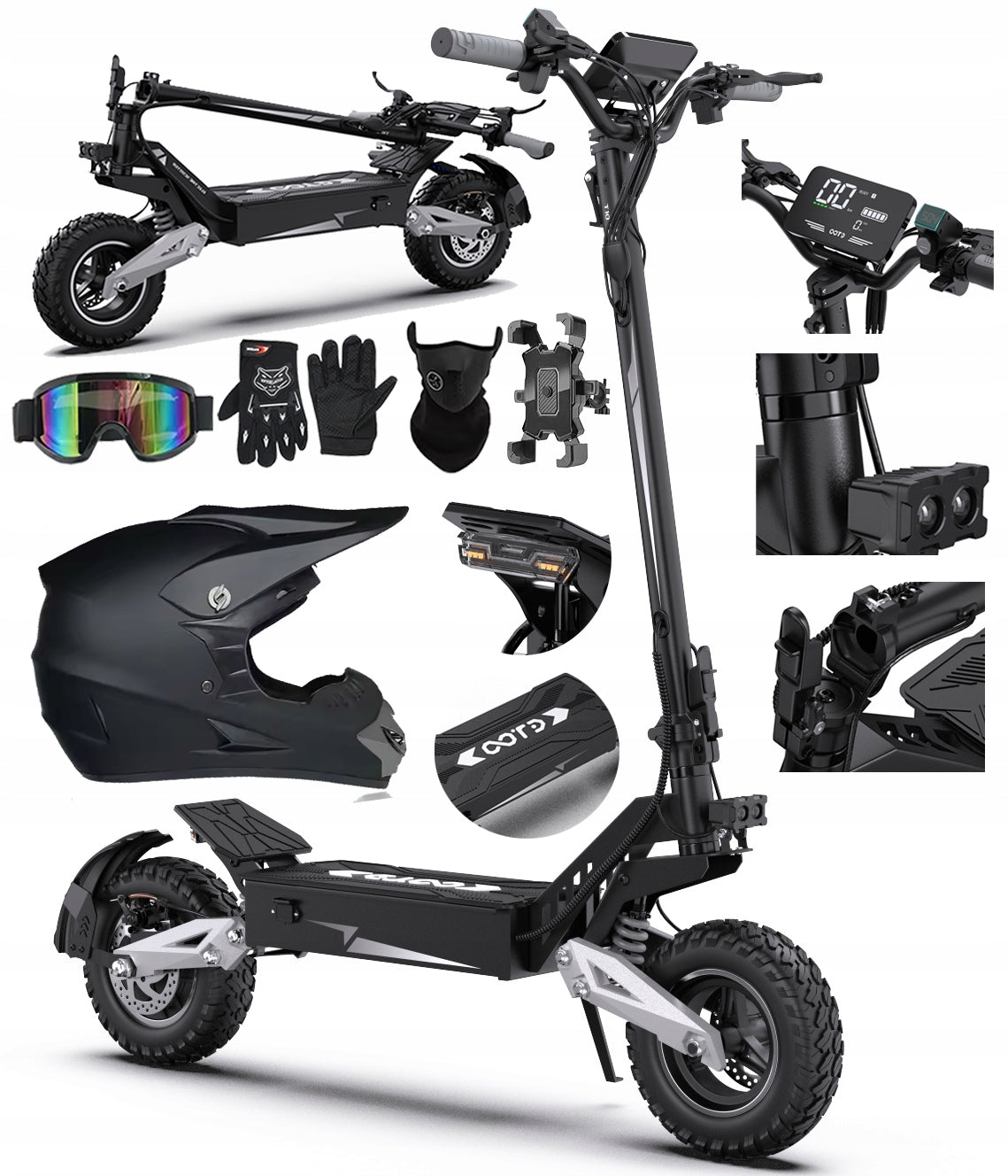 Electric Vehicle Folding OOTD T10 900W 48V 45KM 50KM/H urban+Gifts