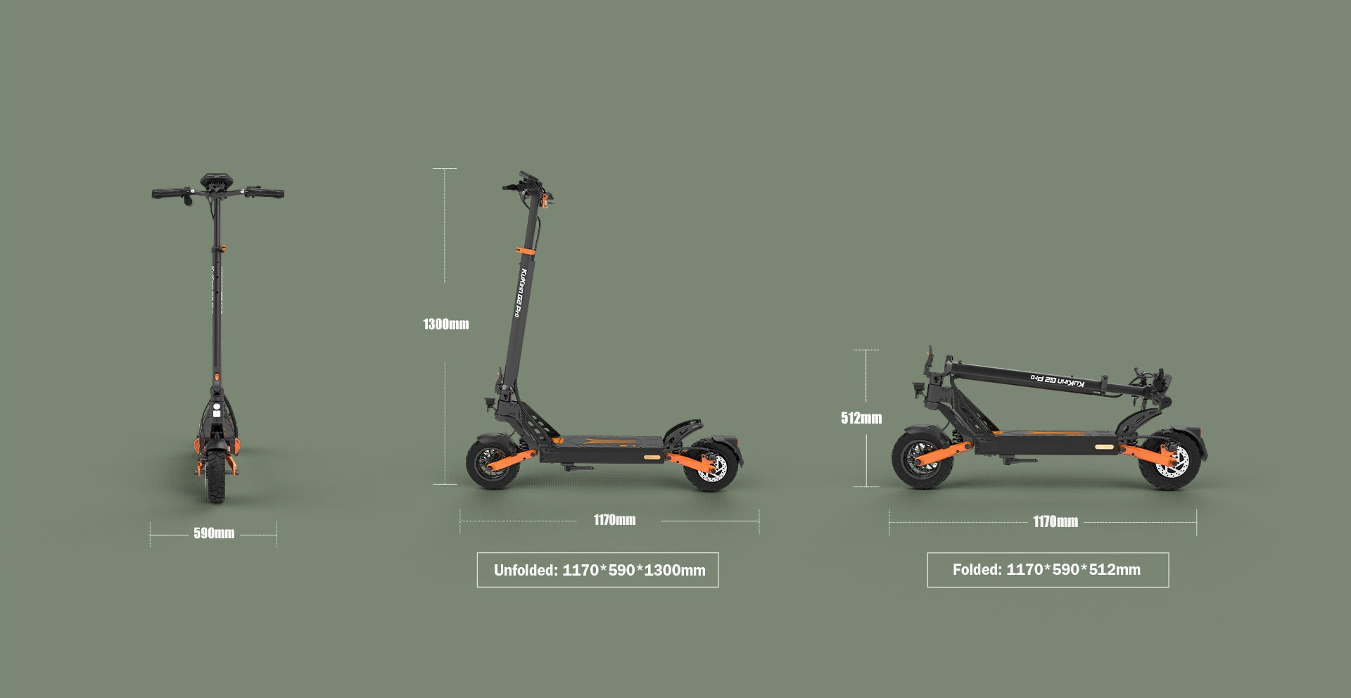 Electric Vehicle KuKirin G2 Pro-ABE 500W 20KM/H 48V 15.6Ah 65KM 9" PL+Gift Packaging status original