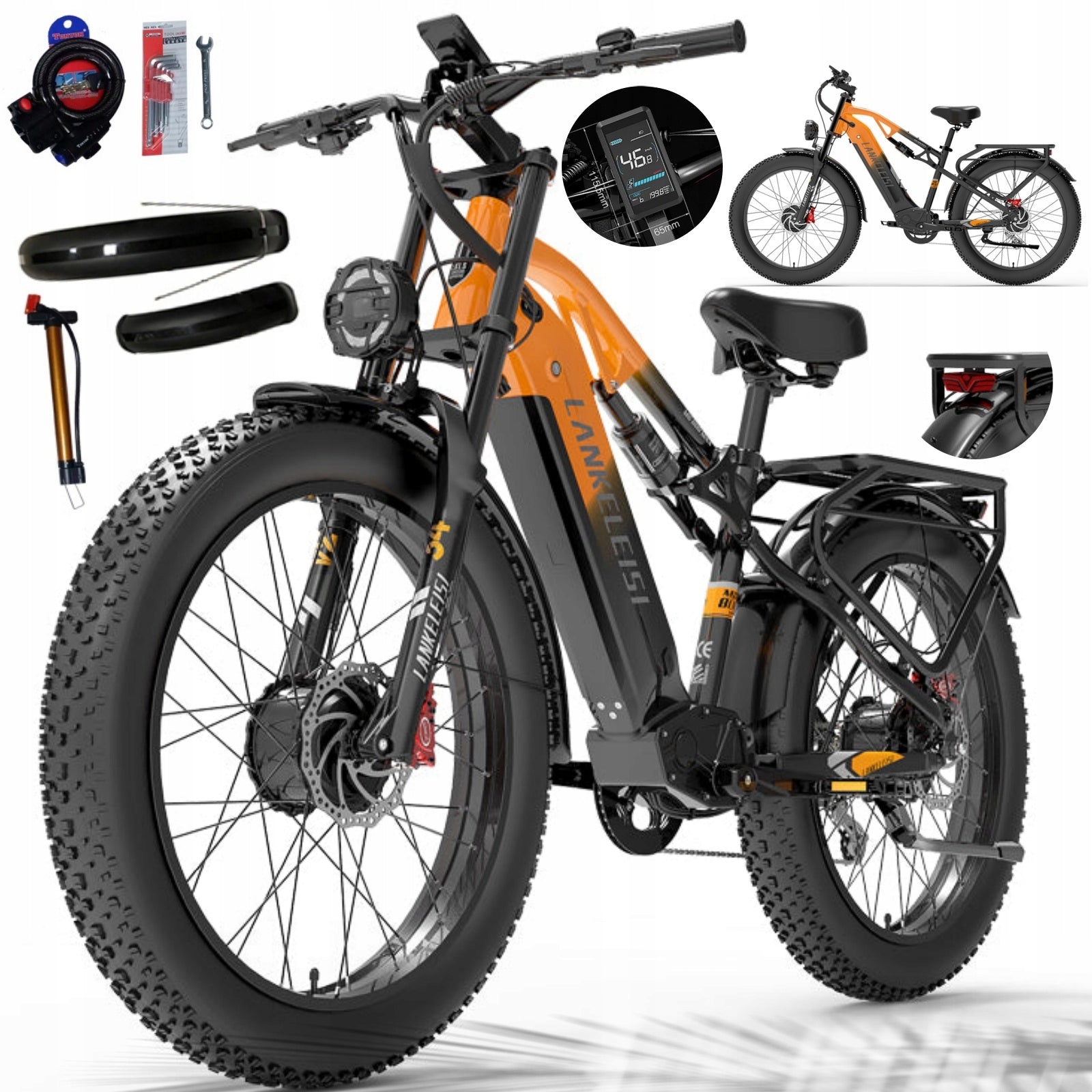 Electric Vehicle LANKELEISI MG800Max Male/Women's 2000W 48KM/H 130KM 20AH