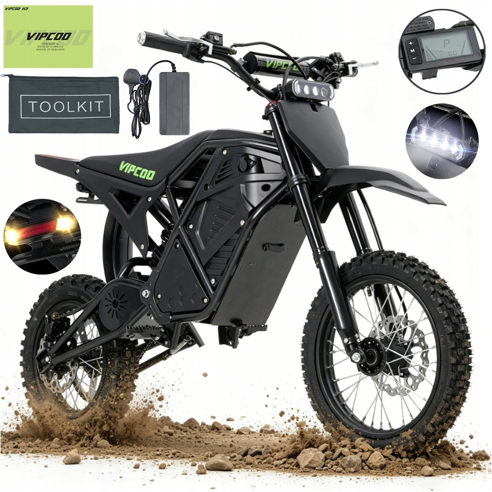 Electric Vehicle Motorcycles Vipcoo H3 3500W 63KM/H 48V 23Ah+off-road helmet Manufacturer code Pojazd Elektryczny Motocykle Vipcoo H3