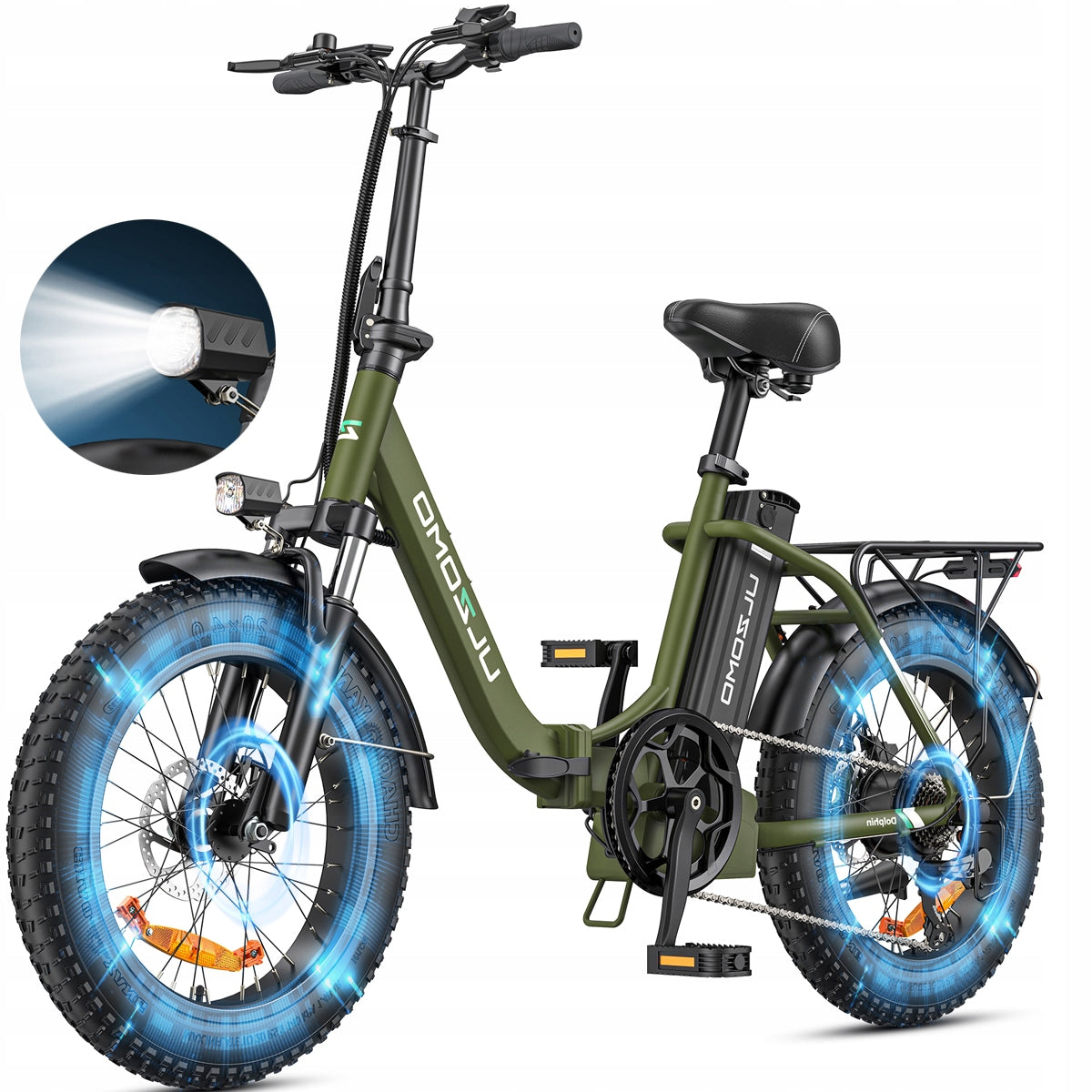 Electric Vehicle ULZOMO DOLPHIN 350W 120HP 468WH 20*4" with long range