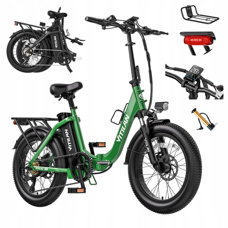 Electric Vehicle city VITILAN U3 750W 45KM/H 48V13AH 120KM city 20"*3.0