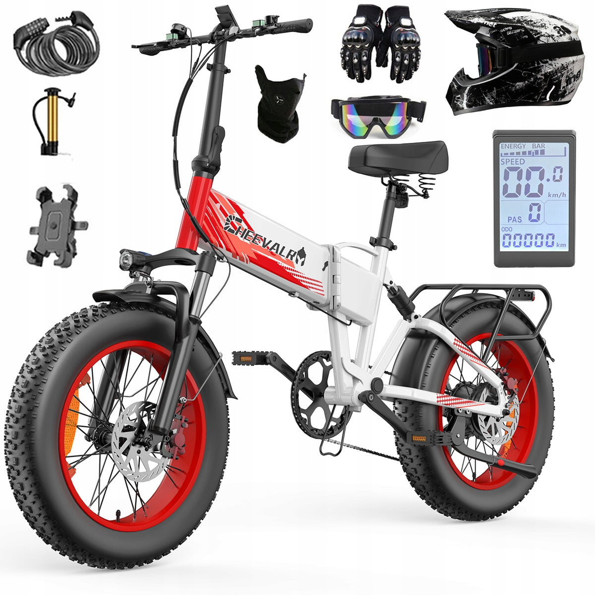 Electric Vehicles Cheevalry 48V 20Ah 1500W 120km Hydraulic 20"+Helmet