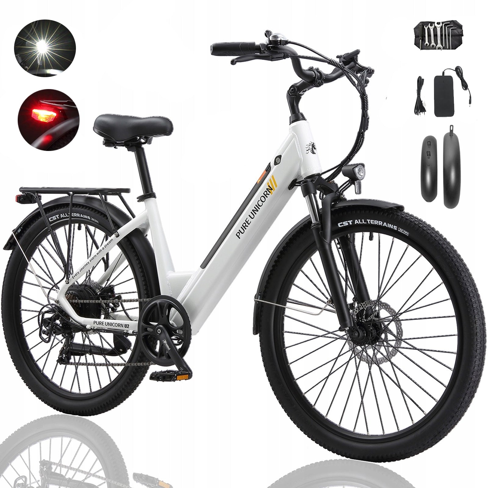 Electric Vehicles PURE UNICORN U2 1000W 48V 12.8Ah 45km/h 90km 27.5"*2.35