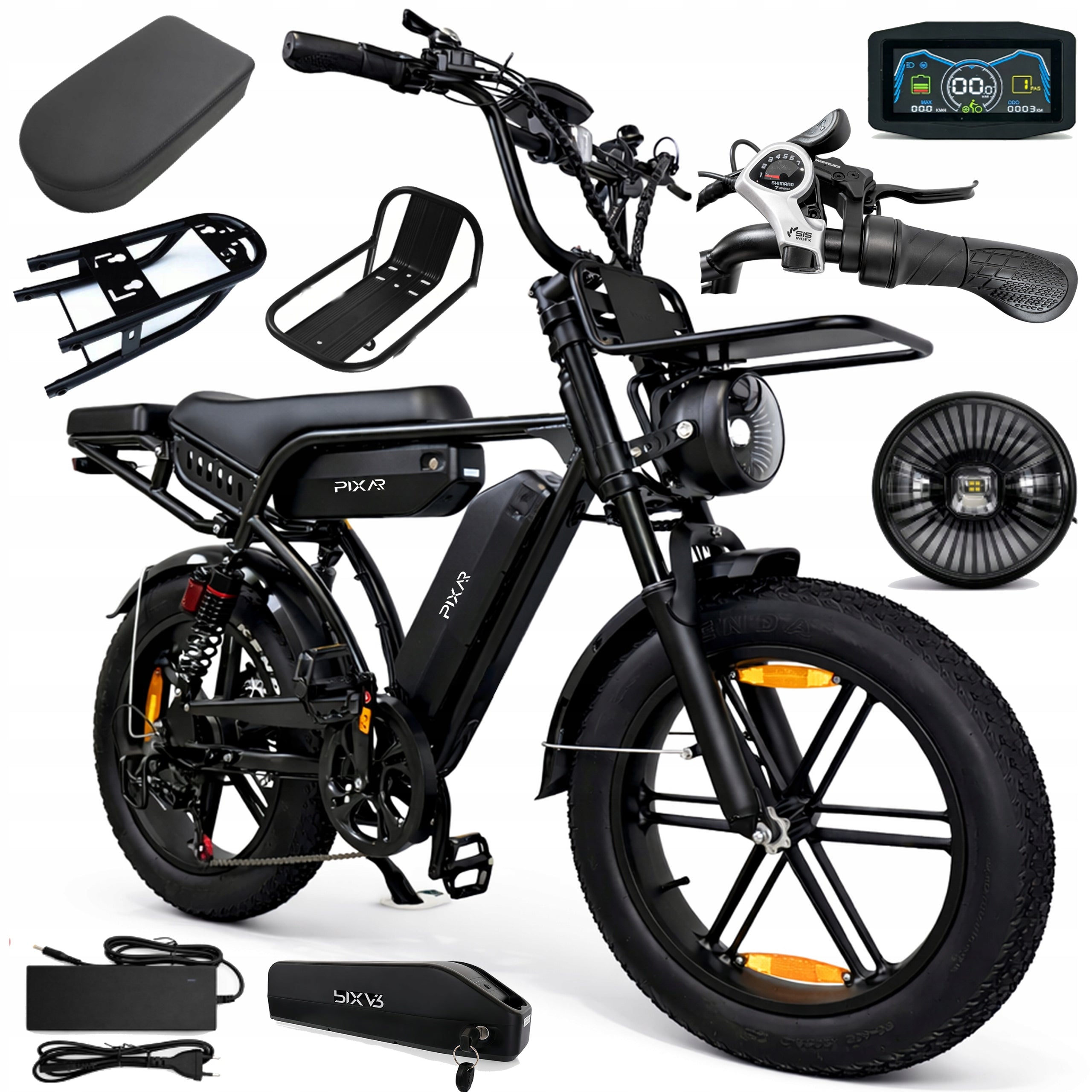 Electric Vehicles Pixar M9 750W 48V 35Ah 45KM/H 130HP 20" Off-road