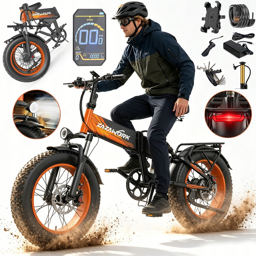 Electric Vehicles ZAZAWORK CF1000 20Ah 1500W 45km/h 120km 20"Thick tires