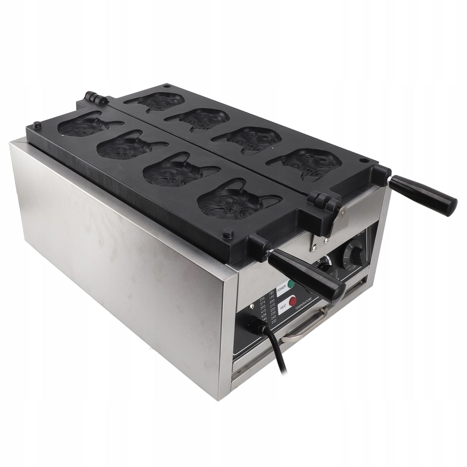 Electric Waffle Iron, 8 Molds Double Sided Reversing Heating Shape