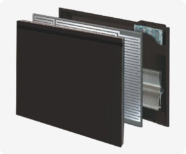 Electric Wall Heater Energy Efficient Glass 1500W Intuis GLASSANCE Color black