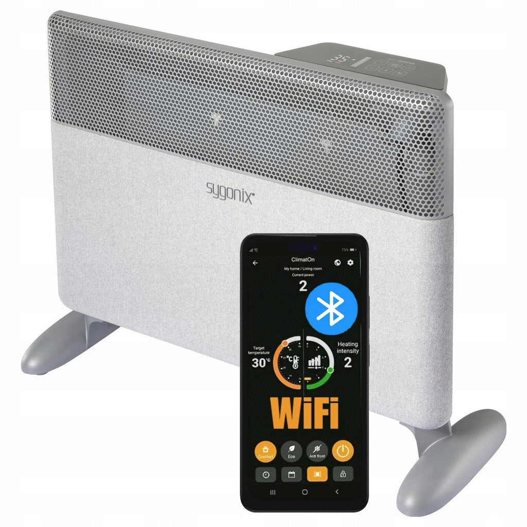 Electric Wall Standing Heater APPLICATION WiFi BT Stove 1500W Timer
