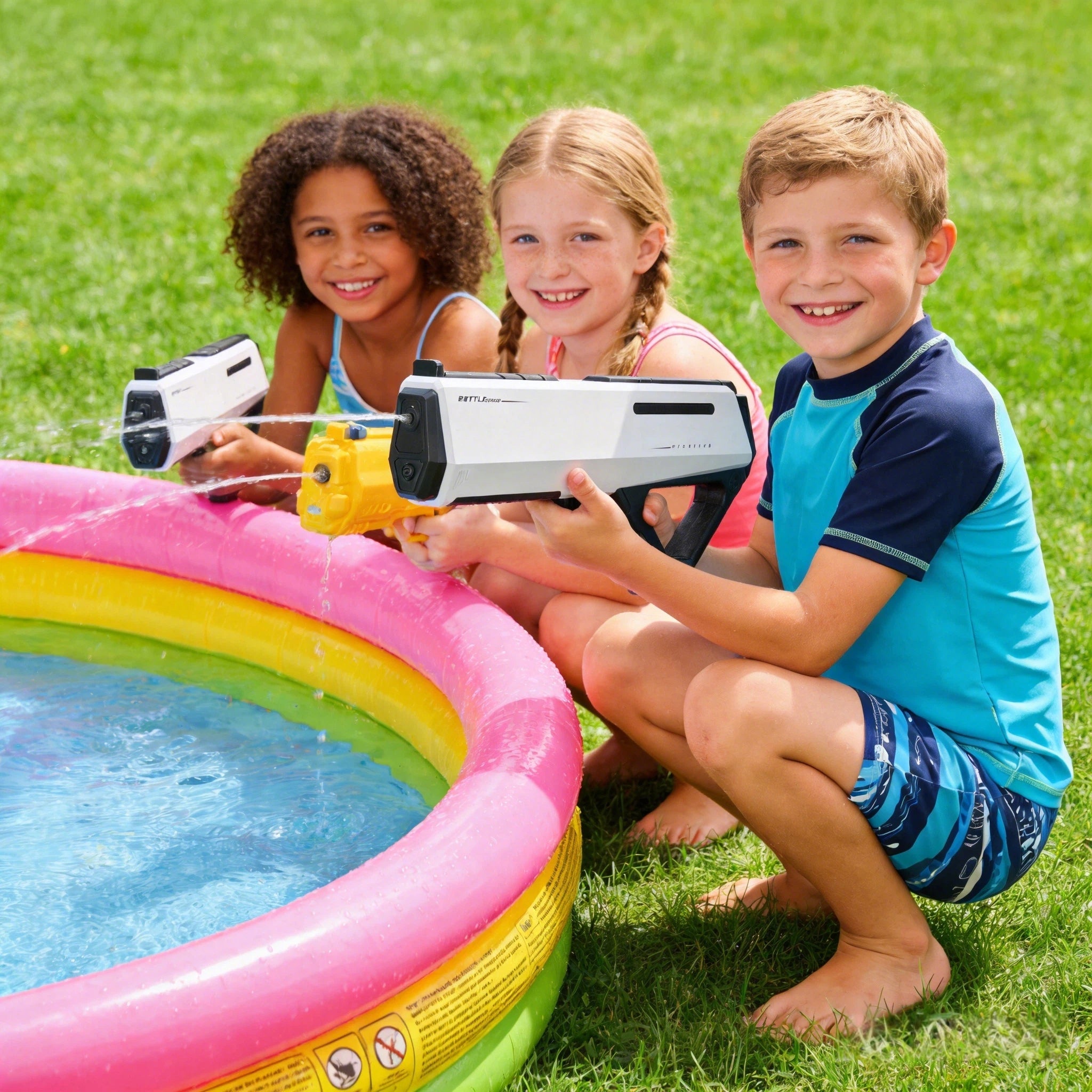 Electric Water Gun Automatic 12m Battery 2 Batteries White Manufacturer code TY1120