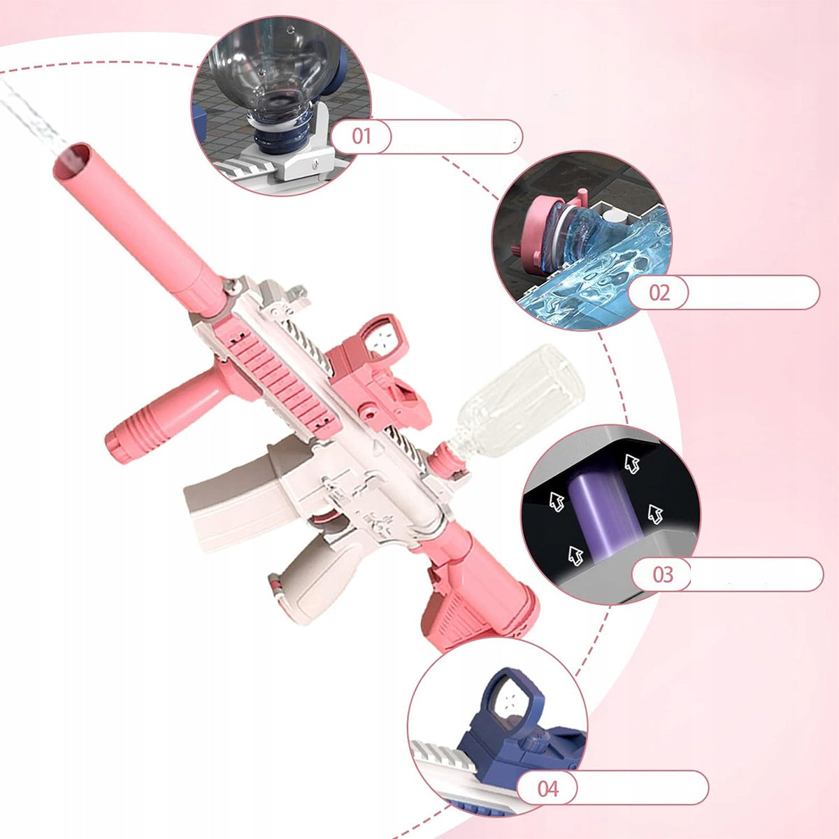 Electric Water Gun Automatic Rifle Rechargeable Manufacturer code 4059176308119