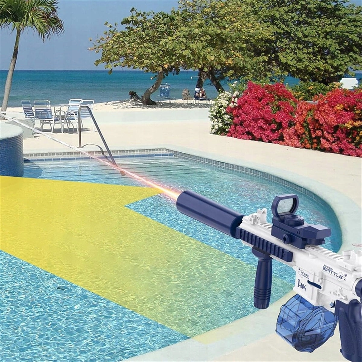 Electric Water Gun With LED Long Range Strong Stream Blue Manufacturer code 6TY1489BUFTmYMzyb2m