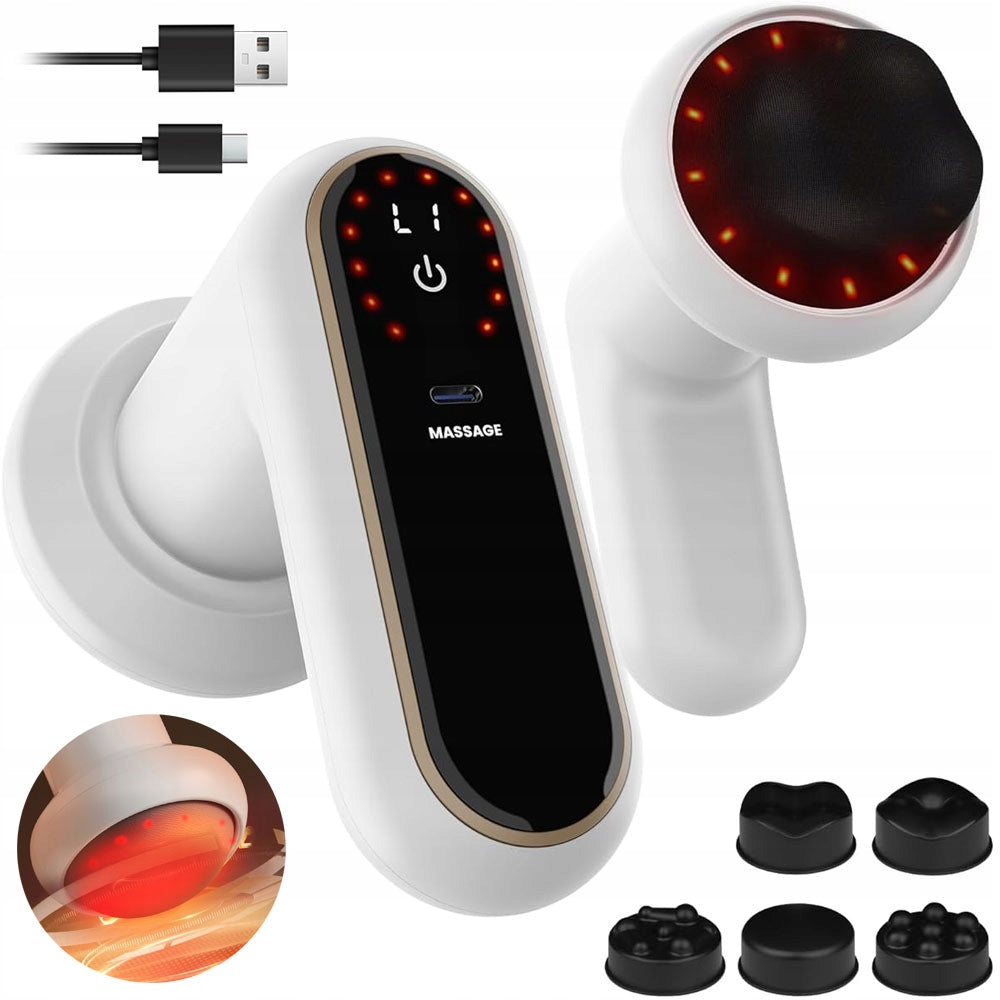 Electric Wireless Anti-Cellulite Massager Heated Lifting WHITE