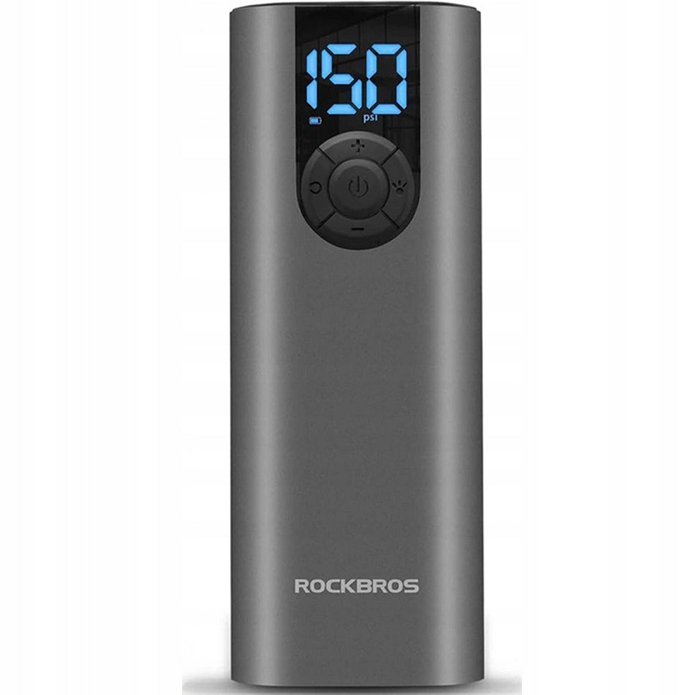 Electric bicycle pump Rockbros 10 bar LED USB-C black