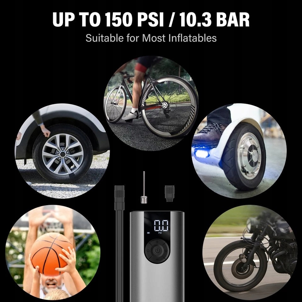 Electric bicycle pump wireless AUTO compressor battery Dominant material aluminum