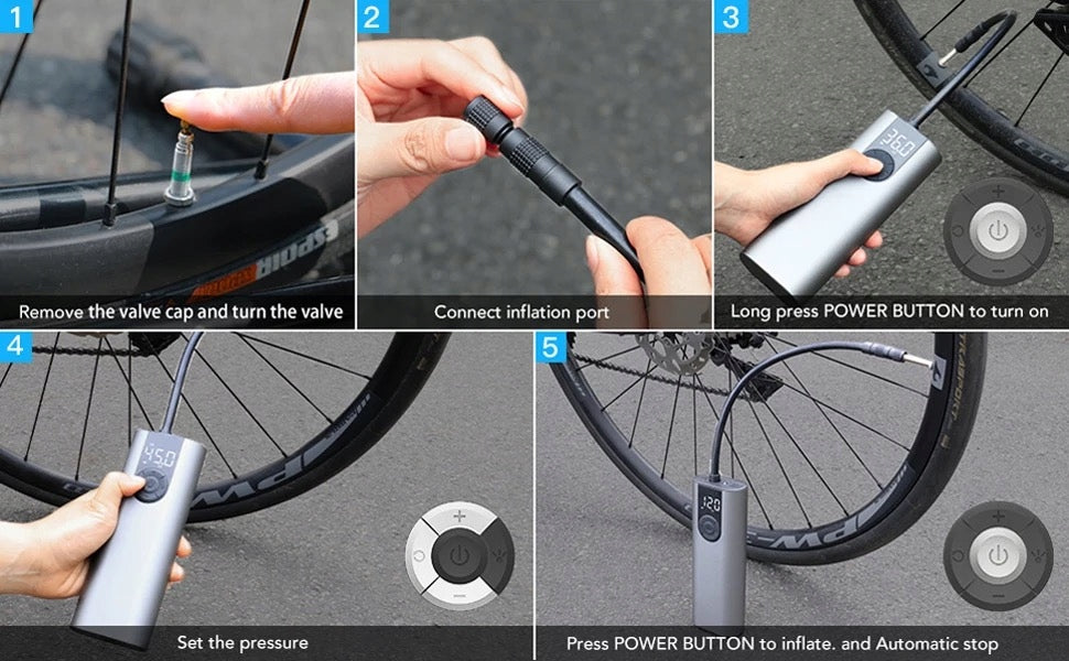 Electric bicycle pump wireless AUTO compressor battery Manufacturer code A8