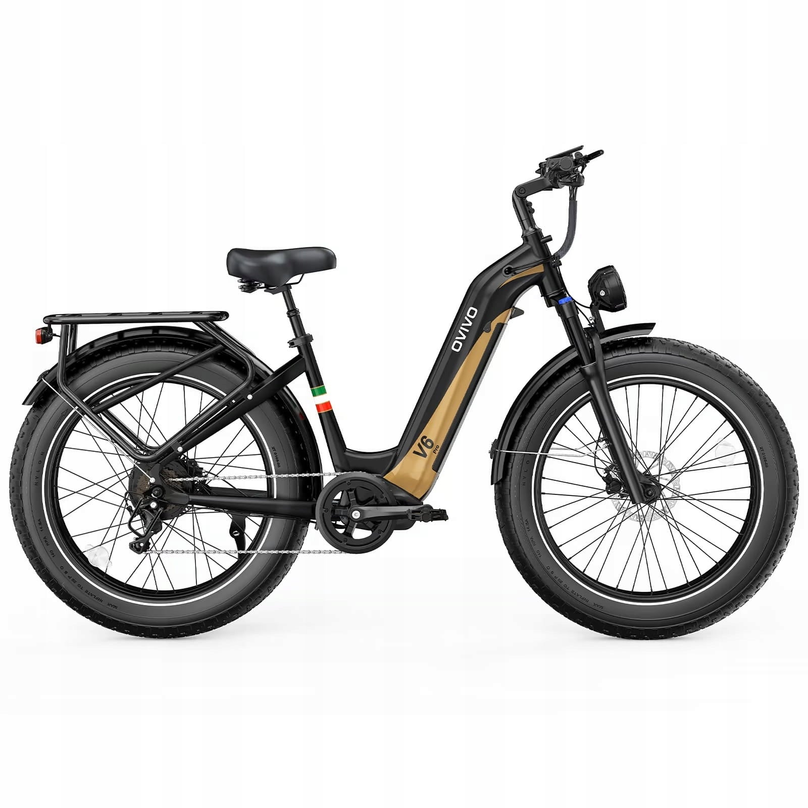 Electric bike OVIVO V6 PRO black and gold Foldability partially assembled, calibrated
