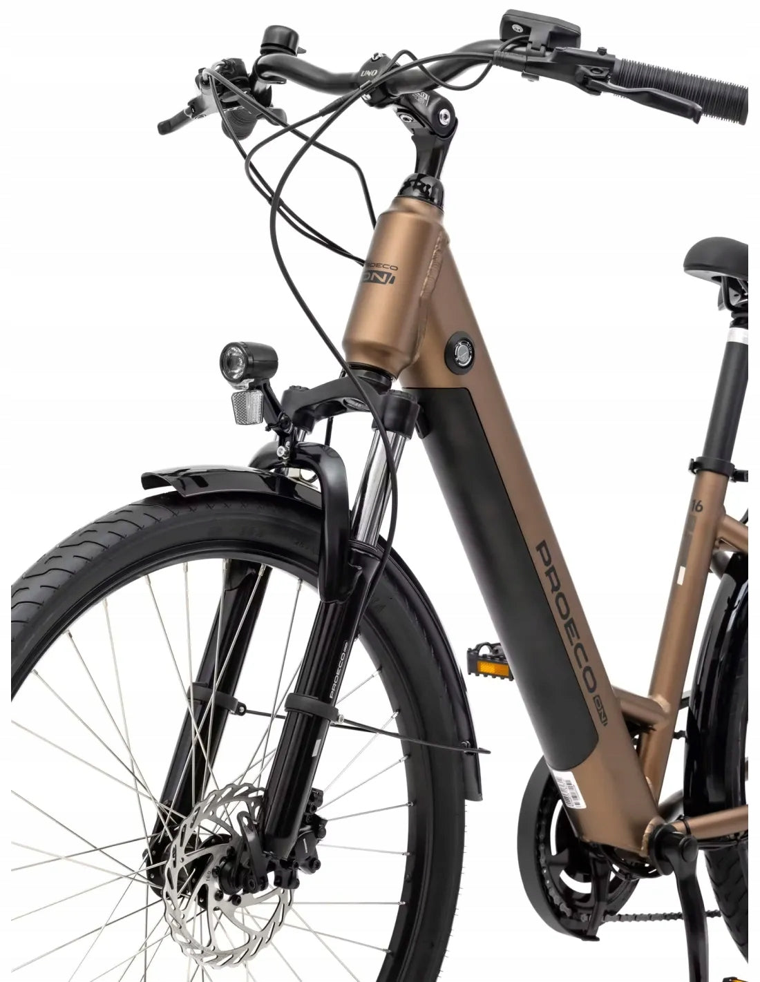Electric bike PROECO WAVE AN 1.0 26 504WH | Brown S16'' Maximum rated power electric bike (under 250W)