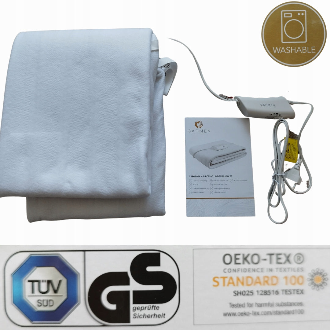 Electric blanket Carmen CEB01WH white Manufacturer code 3006605