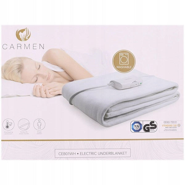 Electric blanket Carmen CEB01WH white