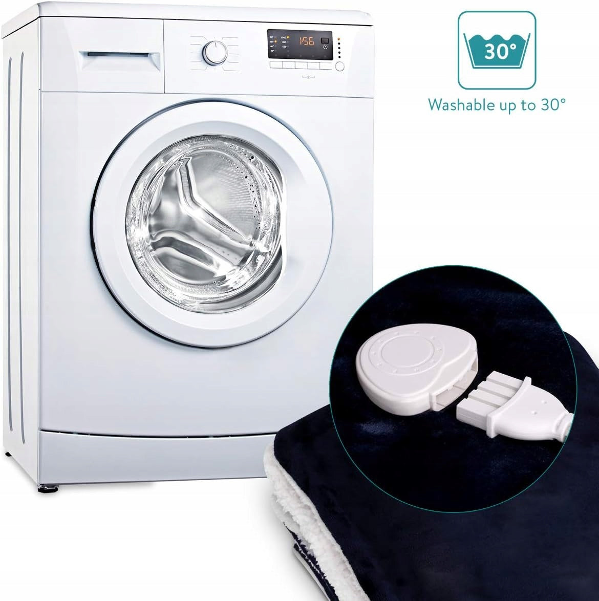 Electric blanket Navaris 180 x 130 cm navy blue Manufacturer code 45274.08.01