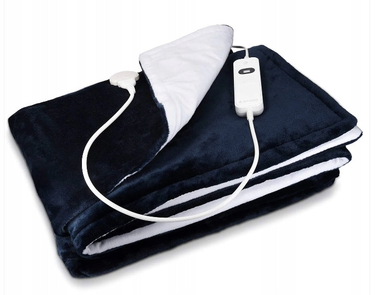 Electric blanket Navaris 180 x 130 cm navy blue