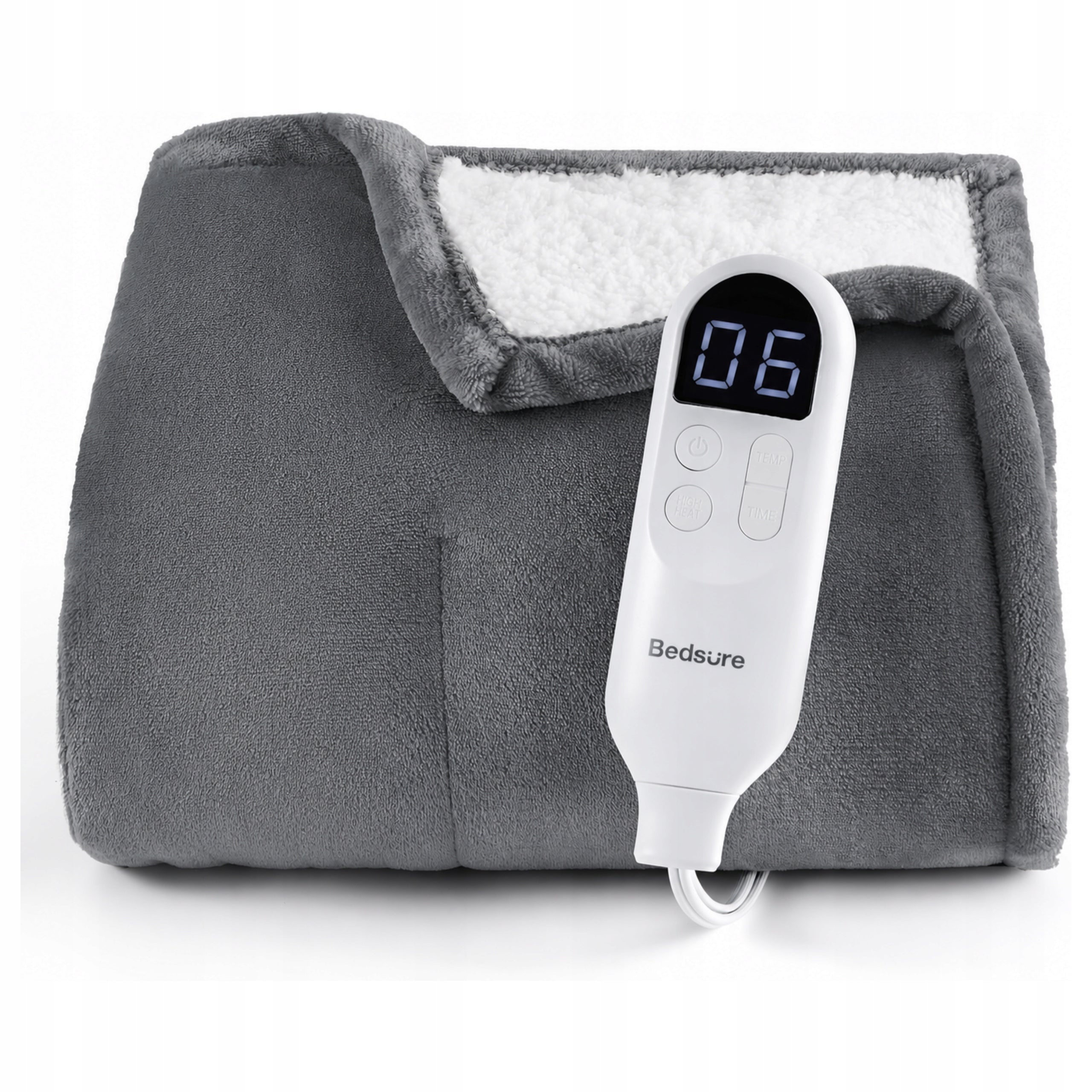 Electric blanket for bed 130x180 cm 6 levels of adjustment timer 10h soft
