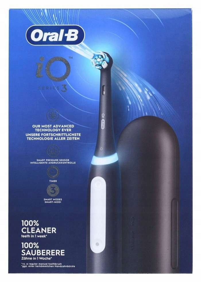 Electric brush Oral-B iO3 + case black Manufacturer code Szczoteczka Braun Oral-B iO Series 3