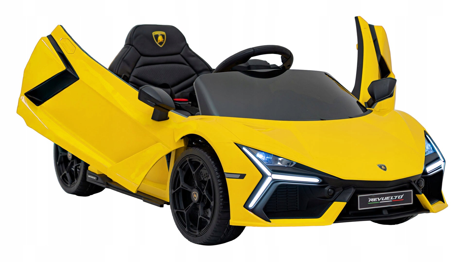 Electric car for children Lamborghini Revuelto 12V 4x4 LED EVA remote control Manufacturer code dzien dziecka Prezent dla dziecka
