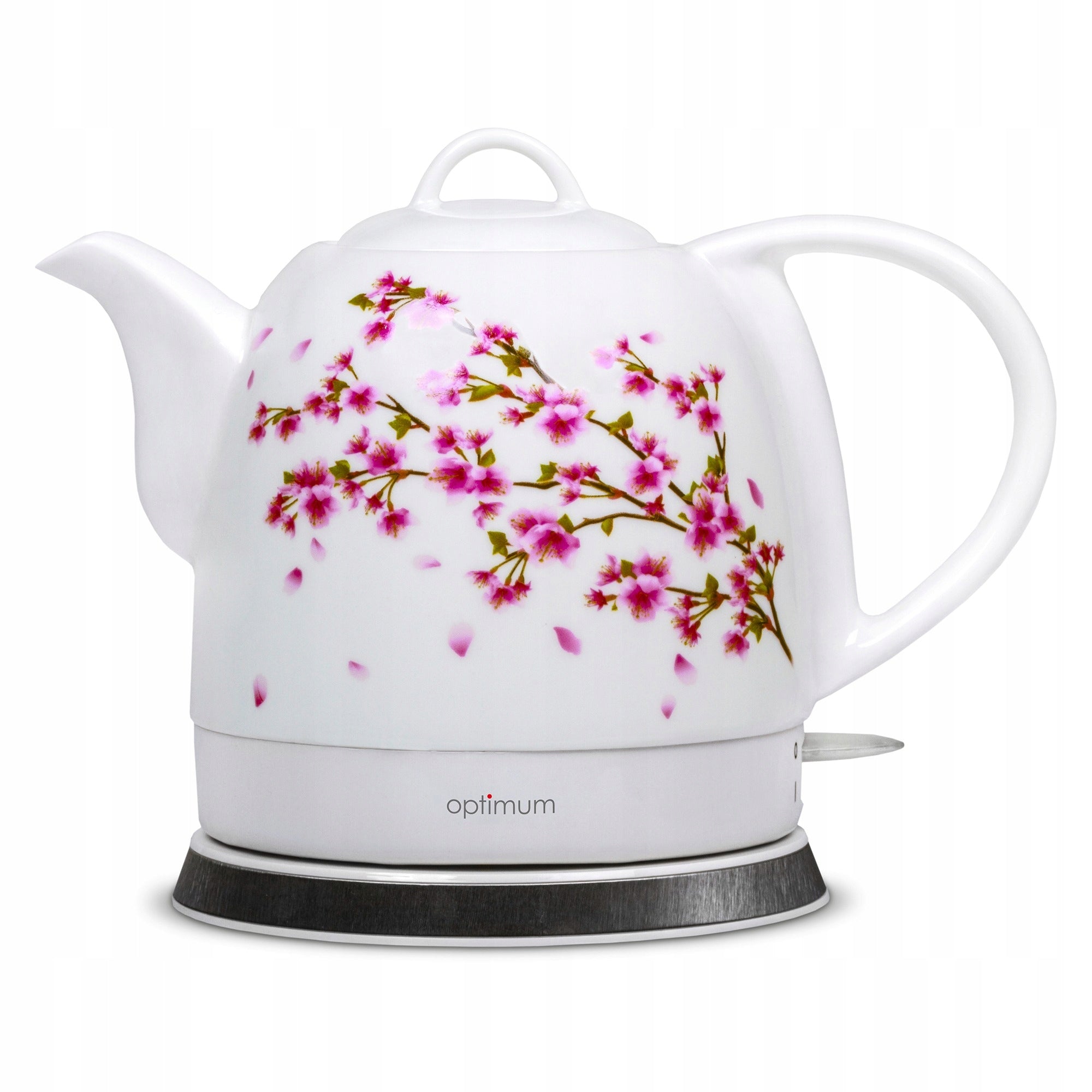 Electric ceramic kettle Optimum CJS-1310 1L 1200W white twig