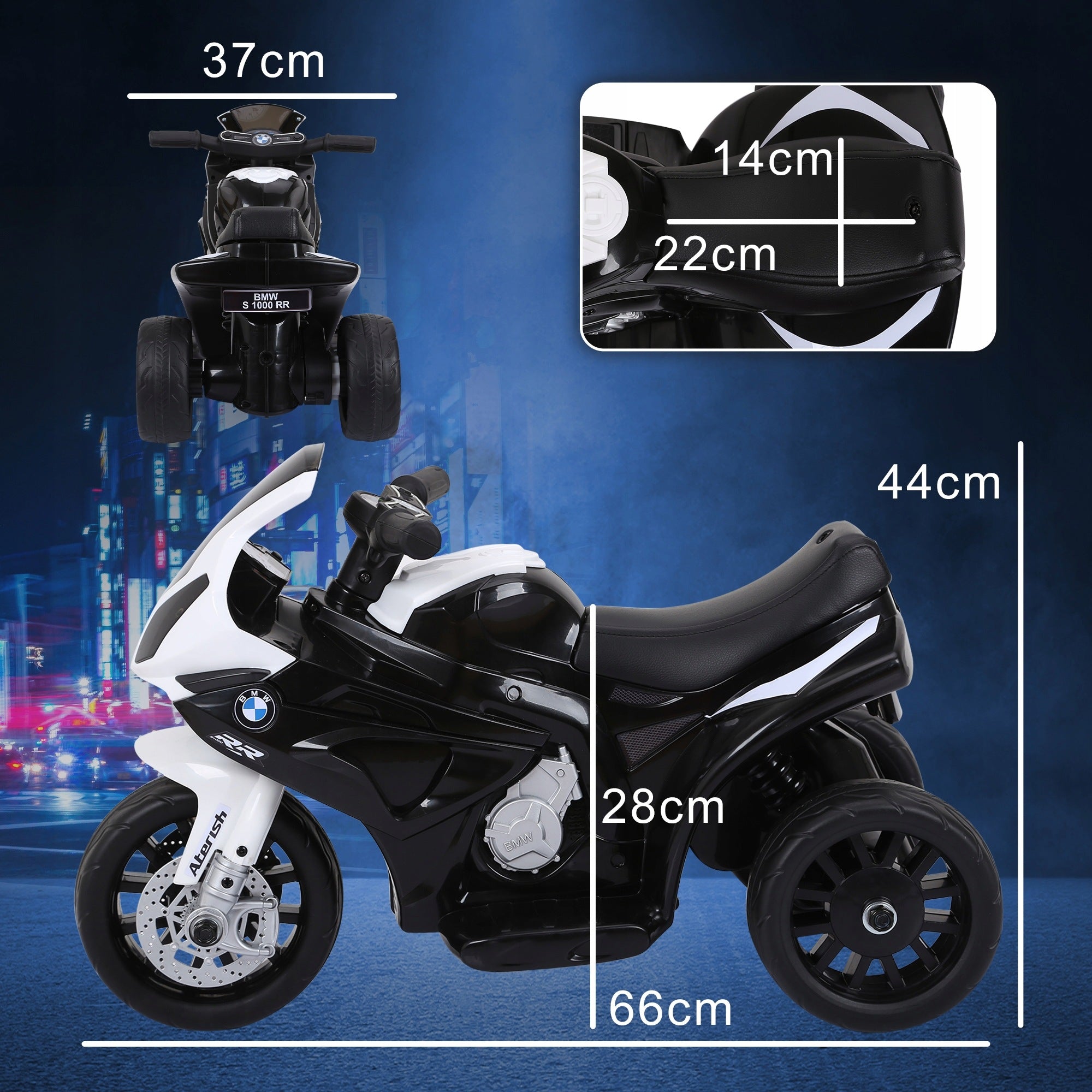 Electric children's motorcycle, tricycle, children's vehicle, BMW 18-36 m Brand Homcom