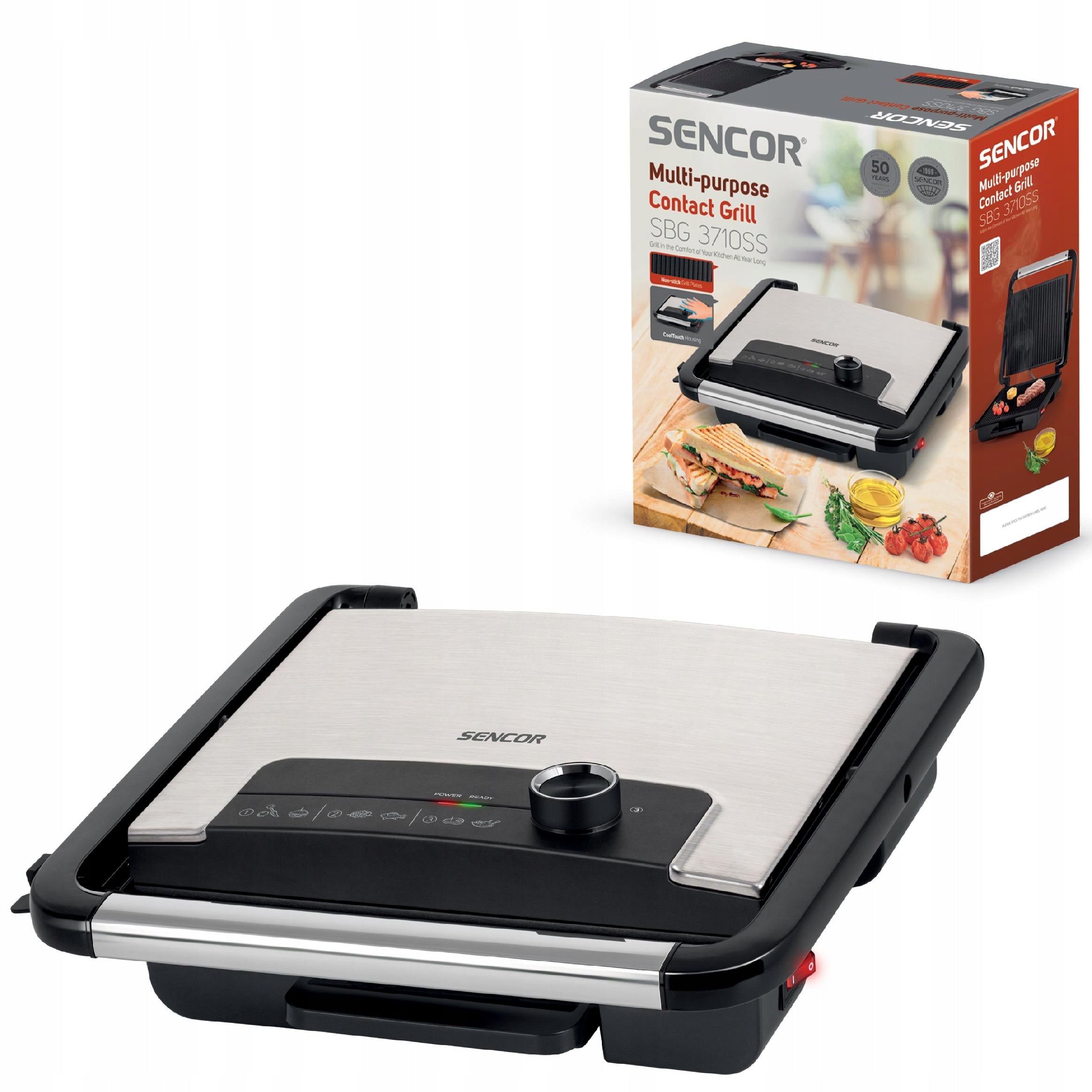 Electric contact grill SENCOR SBG 3710SS 2000 W Model 601445909