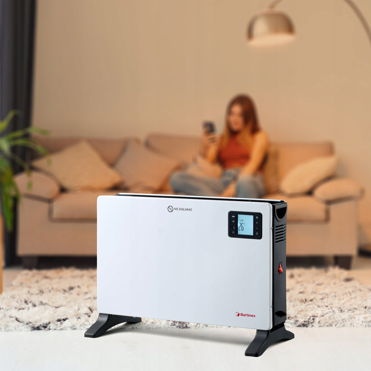 Electric convector heater 2000W thermostat, with fan, WiFi Manufacturer code JR06W