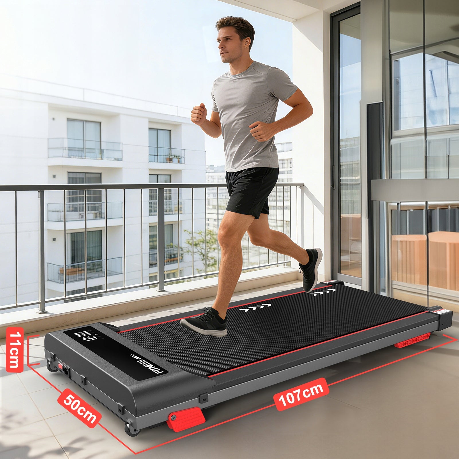 Electric desk treadmill Walking Pad 2,25HP, 1-6km/h, 4% slope Kind electric