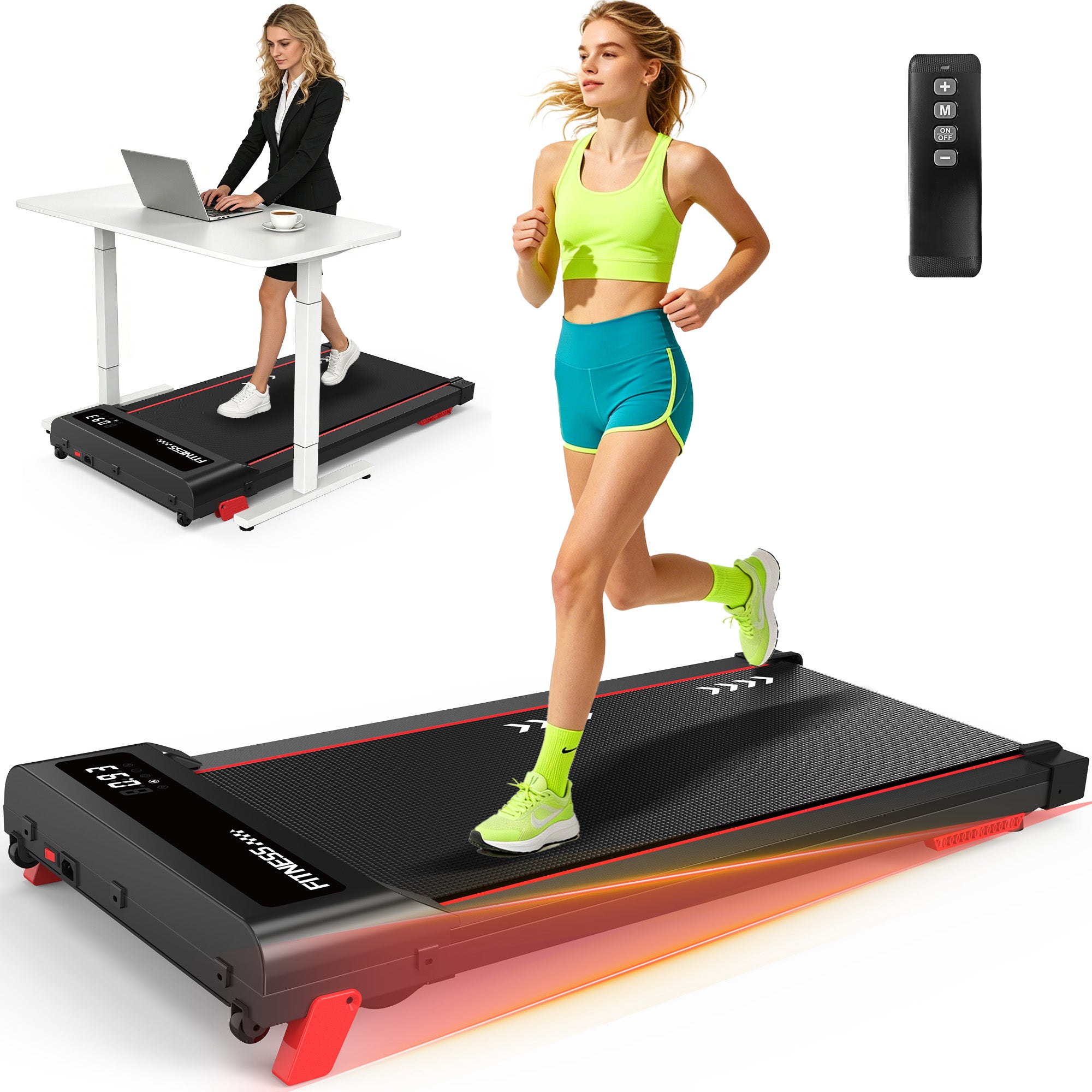 Electric desk treadmill Walking Pad 2,25HP, 1-6km/h, 4% slope