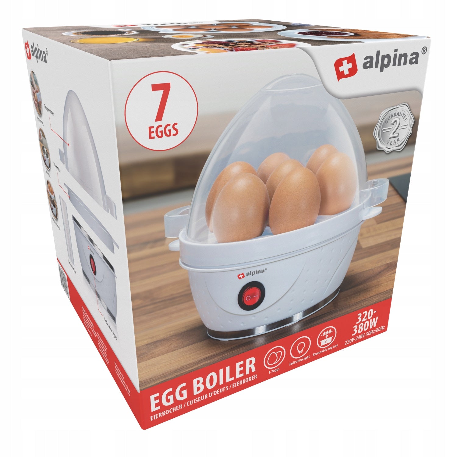 Electric egg cooker Alpina - 7 eggs 230V 320-380W