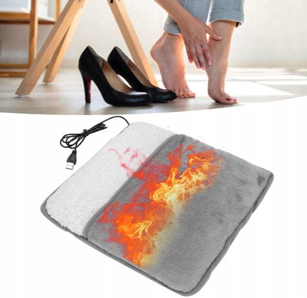 Electric foot heating cushion pocket prevents USB slipping Batteries included no