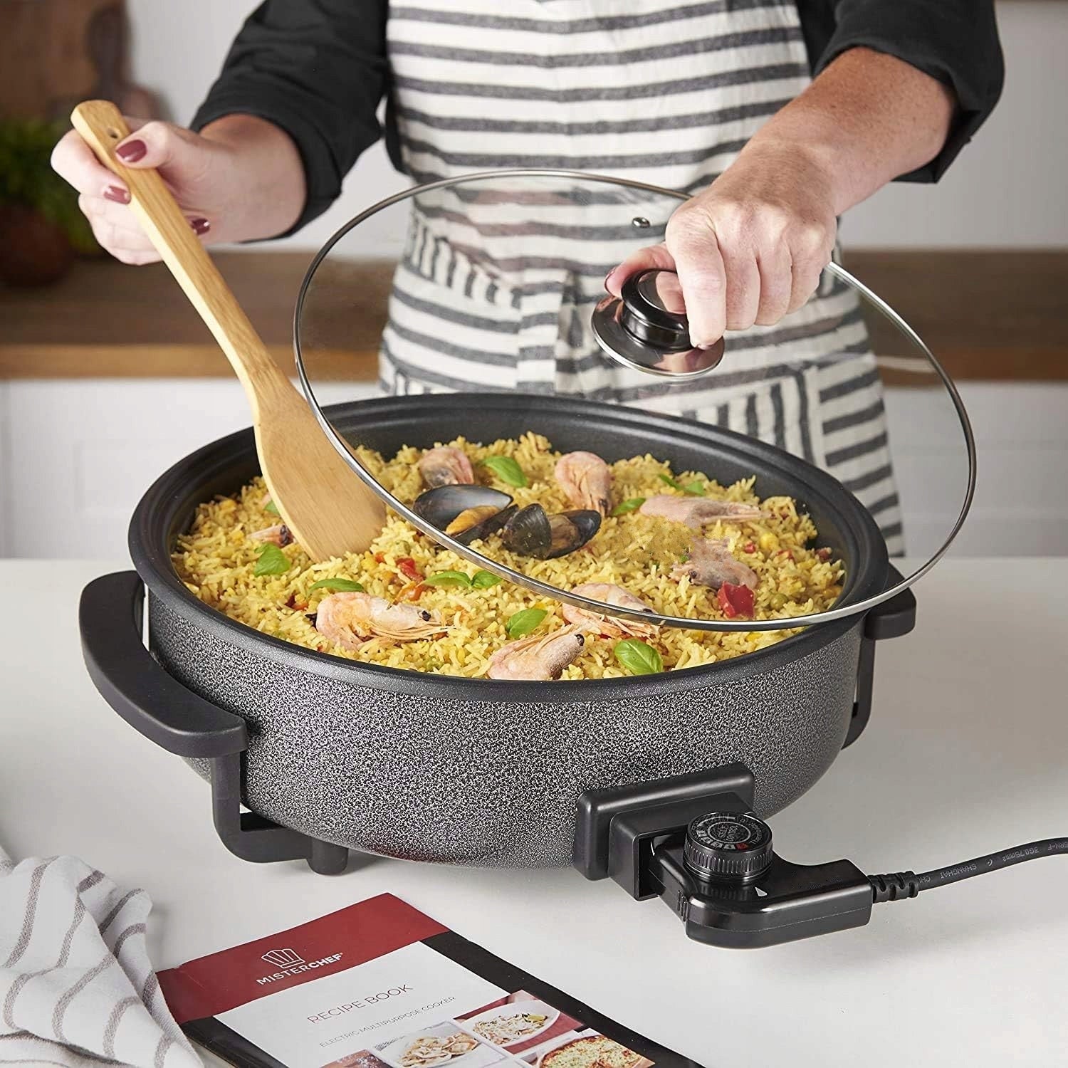 Electric frying pan Royalty Line XXL 42 cm 1500 W non-stick Brand Royalty Line