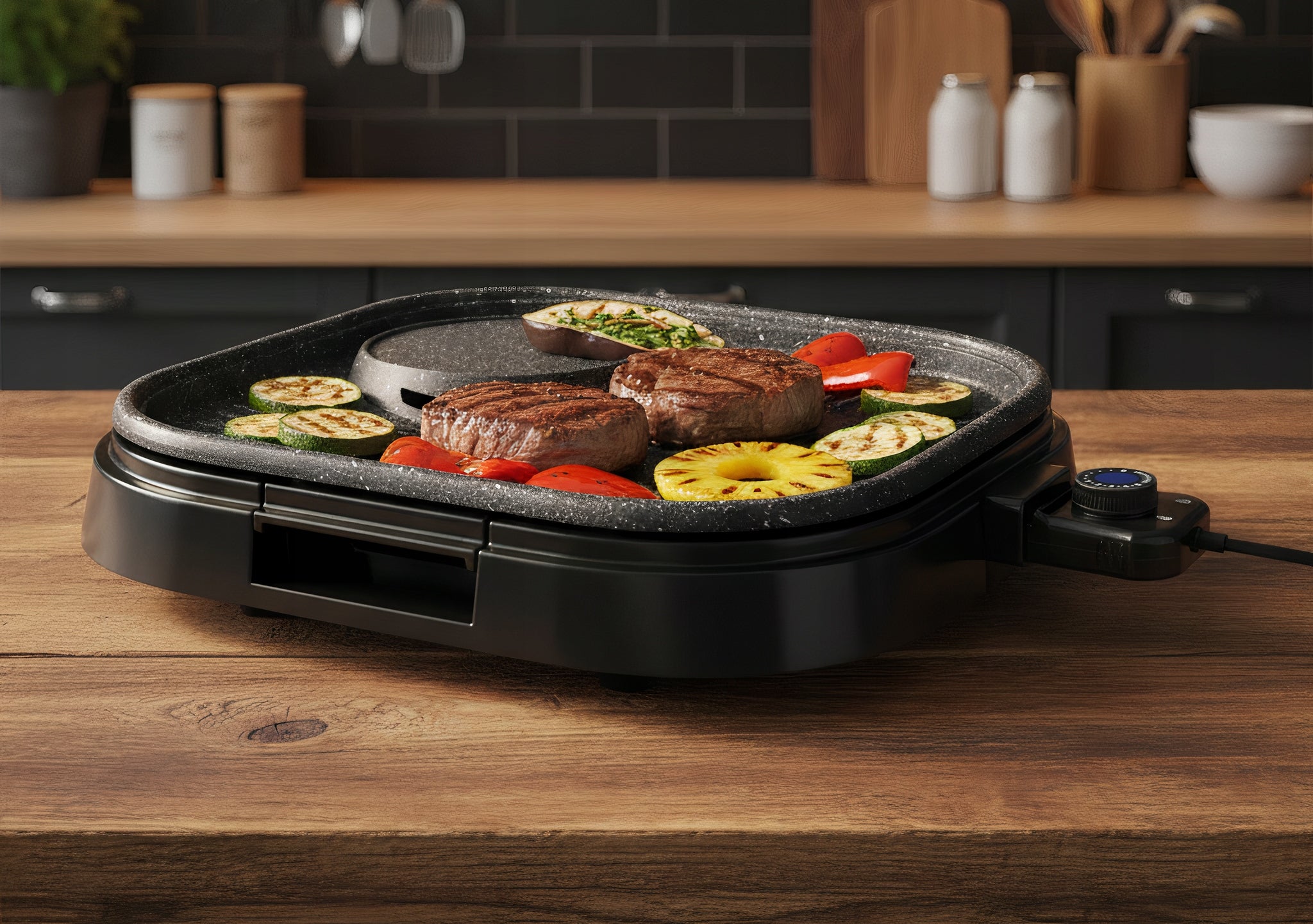 Electric grill 1500W Large plate 40x40 cm non-stick Blaupunkt GRT601 Power rating 1500 W
