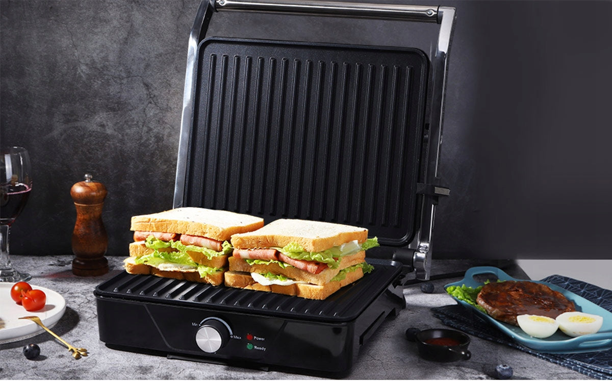 Electric grill Aigostar 2000W Folded for steaks, panini sandwiches, etc. Brand Aigostar