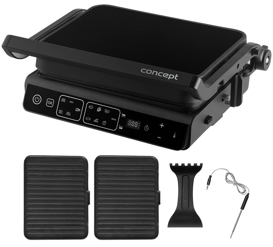 Electric grill Concept GE3600 black 2000 W with temperature control