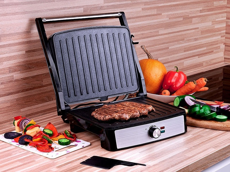 Electric grill Emavo contact 2200 W 1334 cm² silver/grey Packaging status original