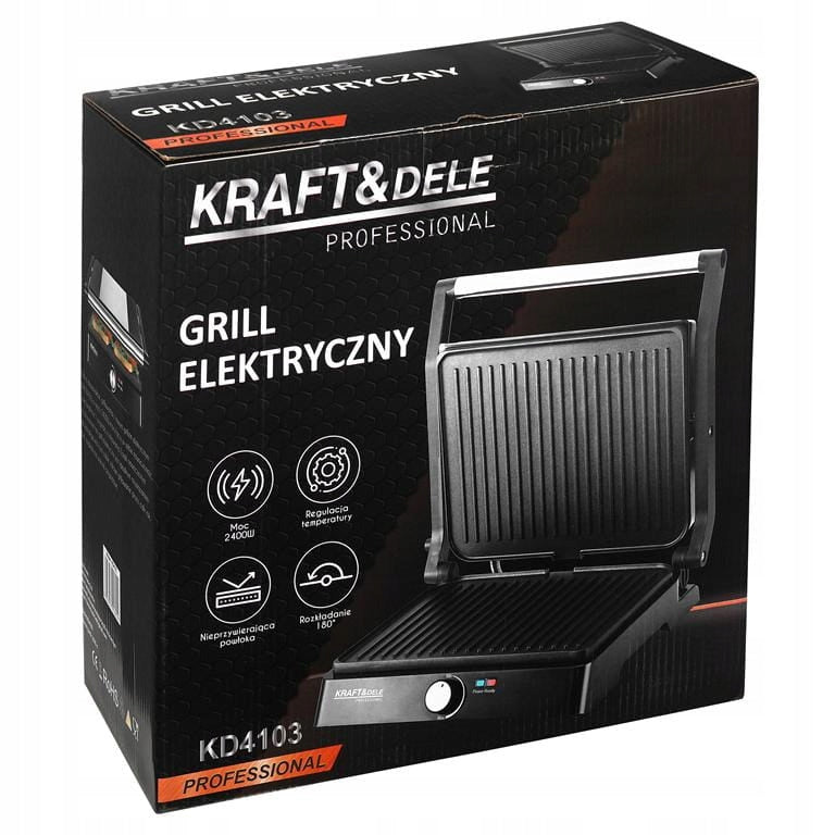 Electric grill Kraft&Dele KD4103 2400 W with adjustment and drainage Model KD4103