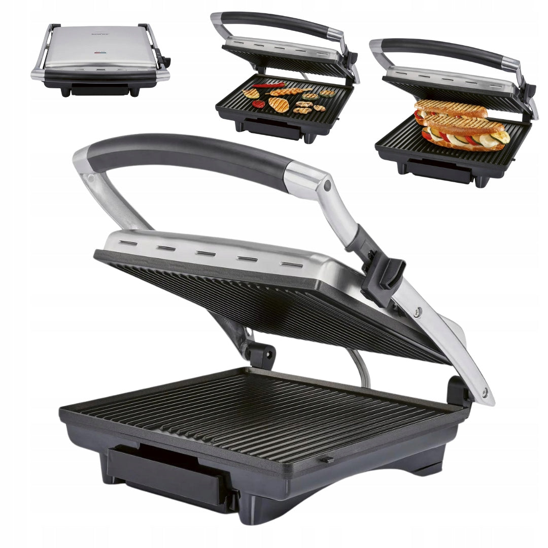 Electric grill Panini SilverCrest SPM 2000 E2 silver/grey 2000 W